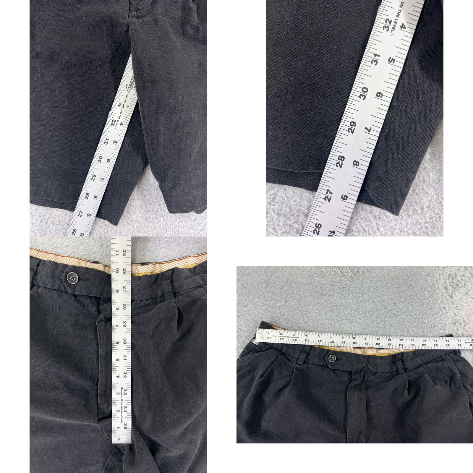 Tommy Bahama Tommy Bahama Shorts Men 36 Black Silk Blend Bermuda Pleated Herringbone 36x9 Size US 36 / EU 52 - 8 Thumbnail