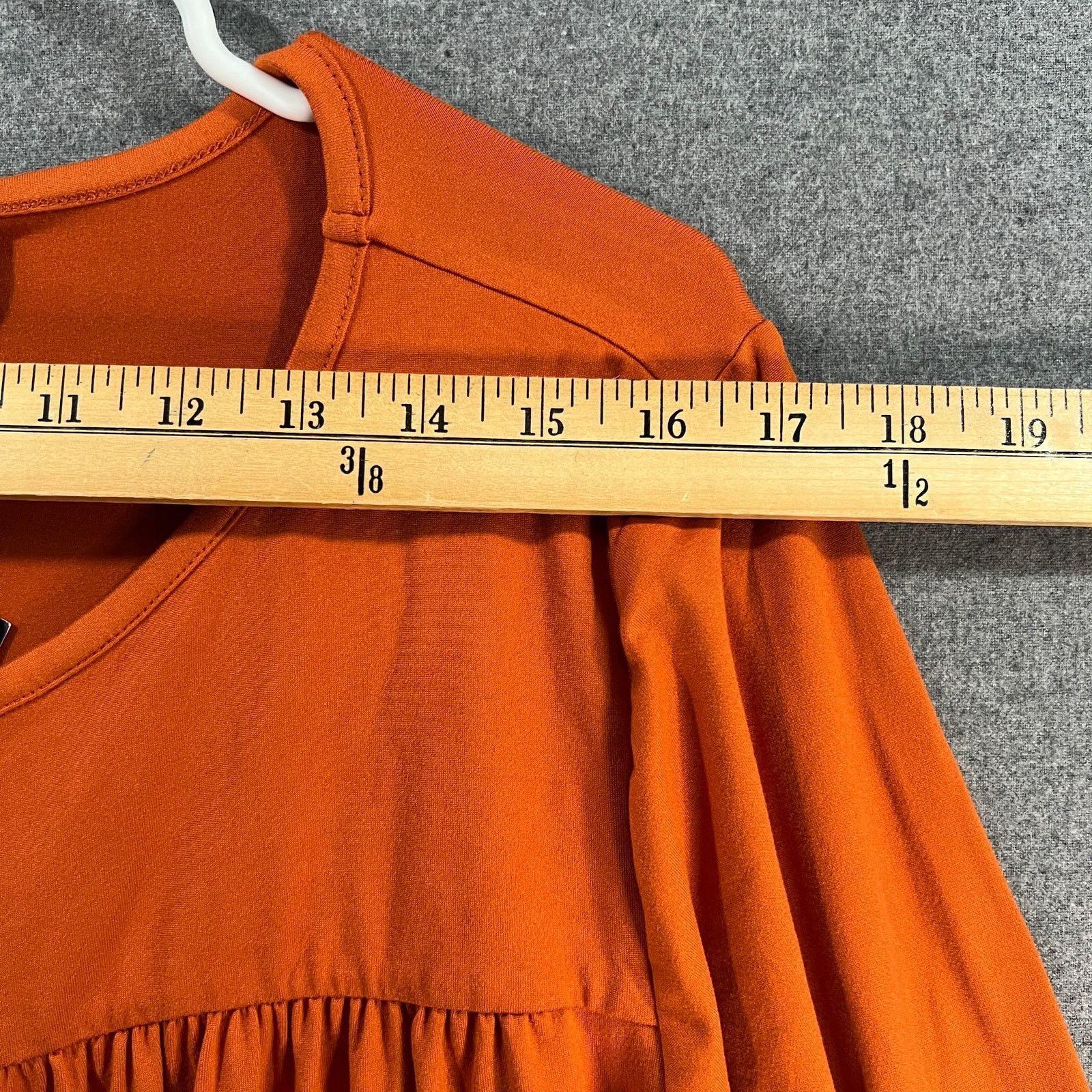 Other Attitudes by Renee Yummy Jersey 3/4 Sleeve Flounce Top Size L / US 10 / IT 46 - 6 Thumbnail