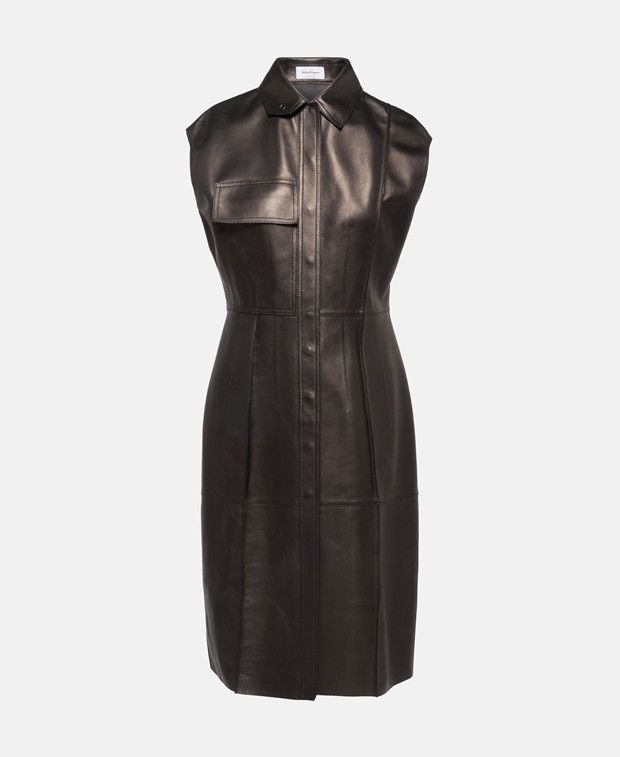 Salvatore Ferragamo Leather dress Size S / US 4 / IT 40 - 1 Preview