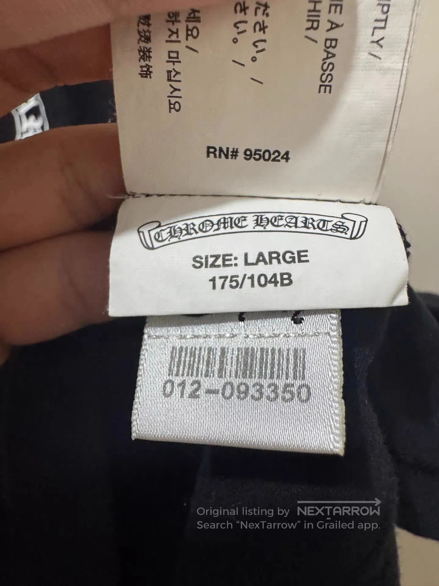 Chrome Hearts Black Short Sleeve T-Shirt with Pocket Design. Size US L / EU 52-54 / 3 - 5 Thumbnail