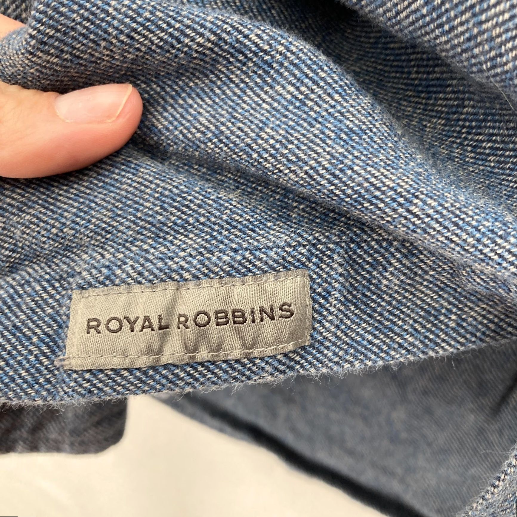 Royal Robbins VINTAGE Royal Robbins Shirt Mens XL Blue Chambray Denim Button Up Long Sleeve Western Size US XL / EU 56 / 4 - 6 Thumbnail