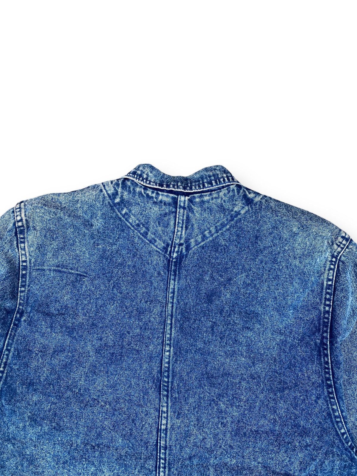 Japanese Brand × Vintage Vintage Denim Floral Embroidery Chore Jacket. #D5 Size L / US 10 / IT 46 - 8 Thumbnail