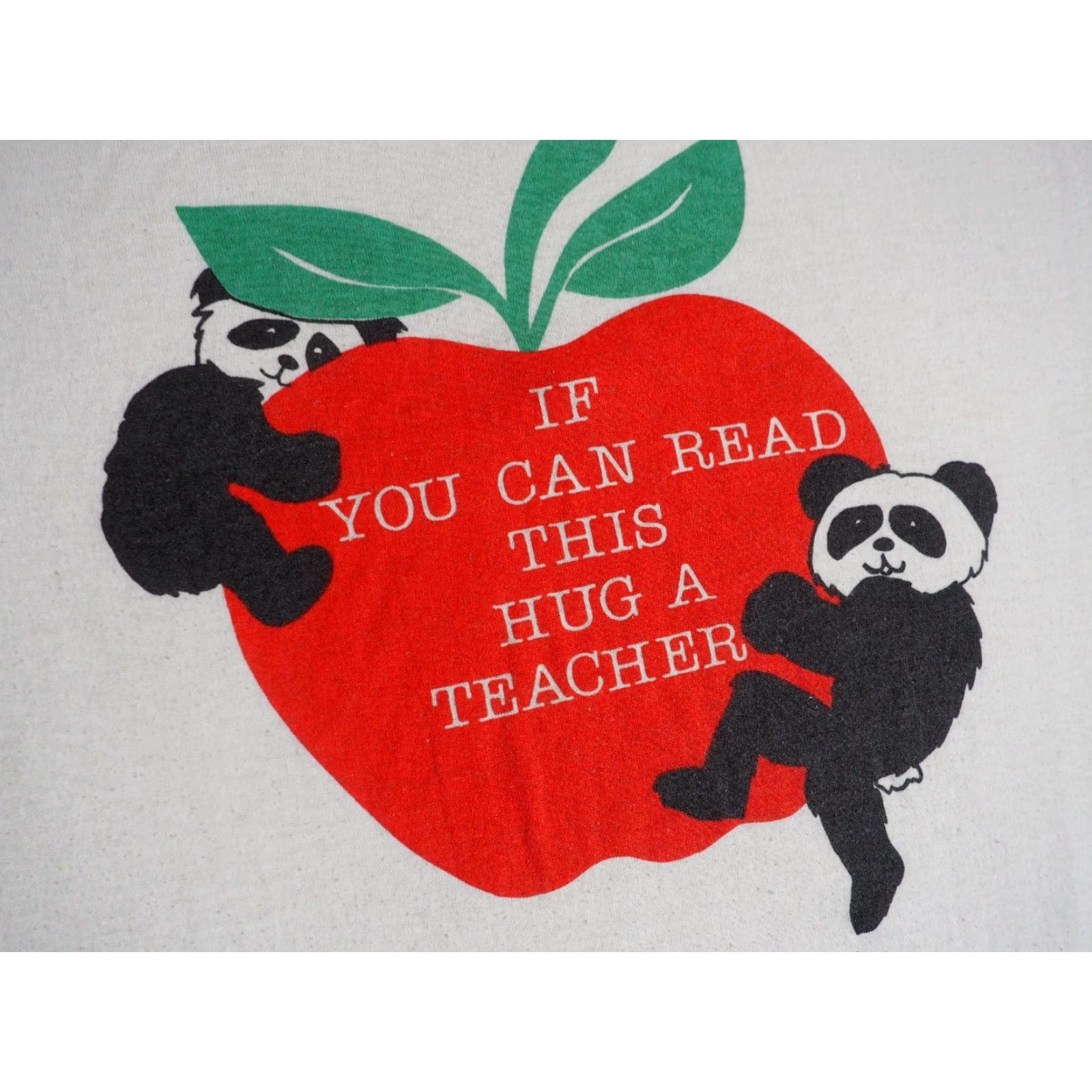 Jerzees VTG Jerzees T-Shirt White Crew Neck Short Sleeve Graphic Print Logo Men L 90s Teacher School Education Apple Bear Vintage: Yes Size US L / EU 52-54 / 3 - 5 Thumbnail