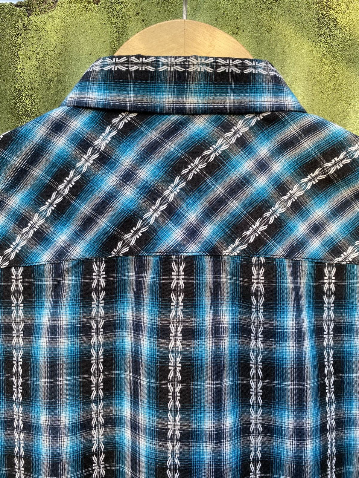Mind Games Mind Games Vintage Mad Season Blue Plaid Short Sleeve Shirt Size US XL / EU 56 / 4 - 9 Thumbnail