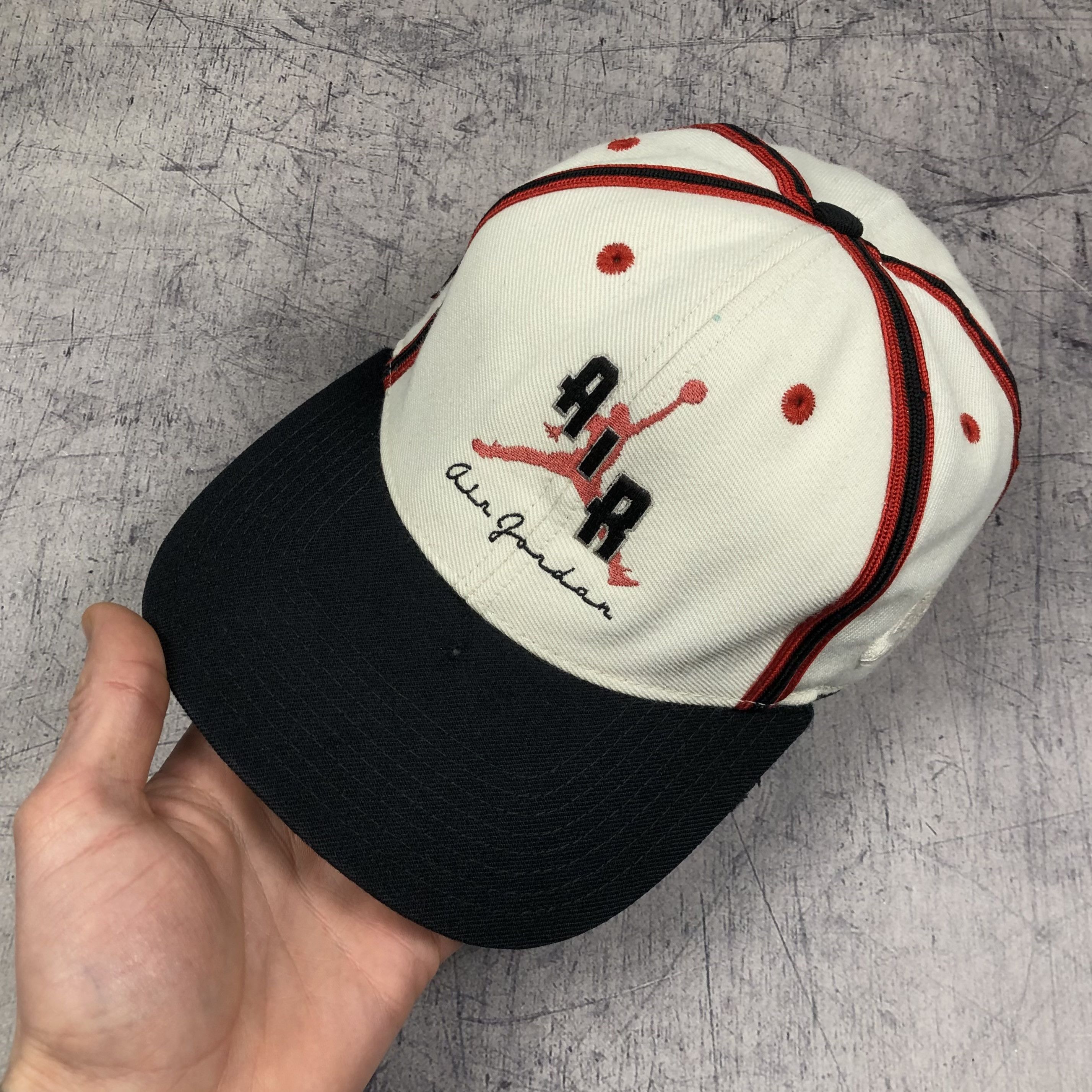 Jordan Brand Rare 90s Air Jordan Nike Striped Vintage Cap Size ONE SIZE - 5 Thumbnail