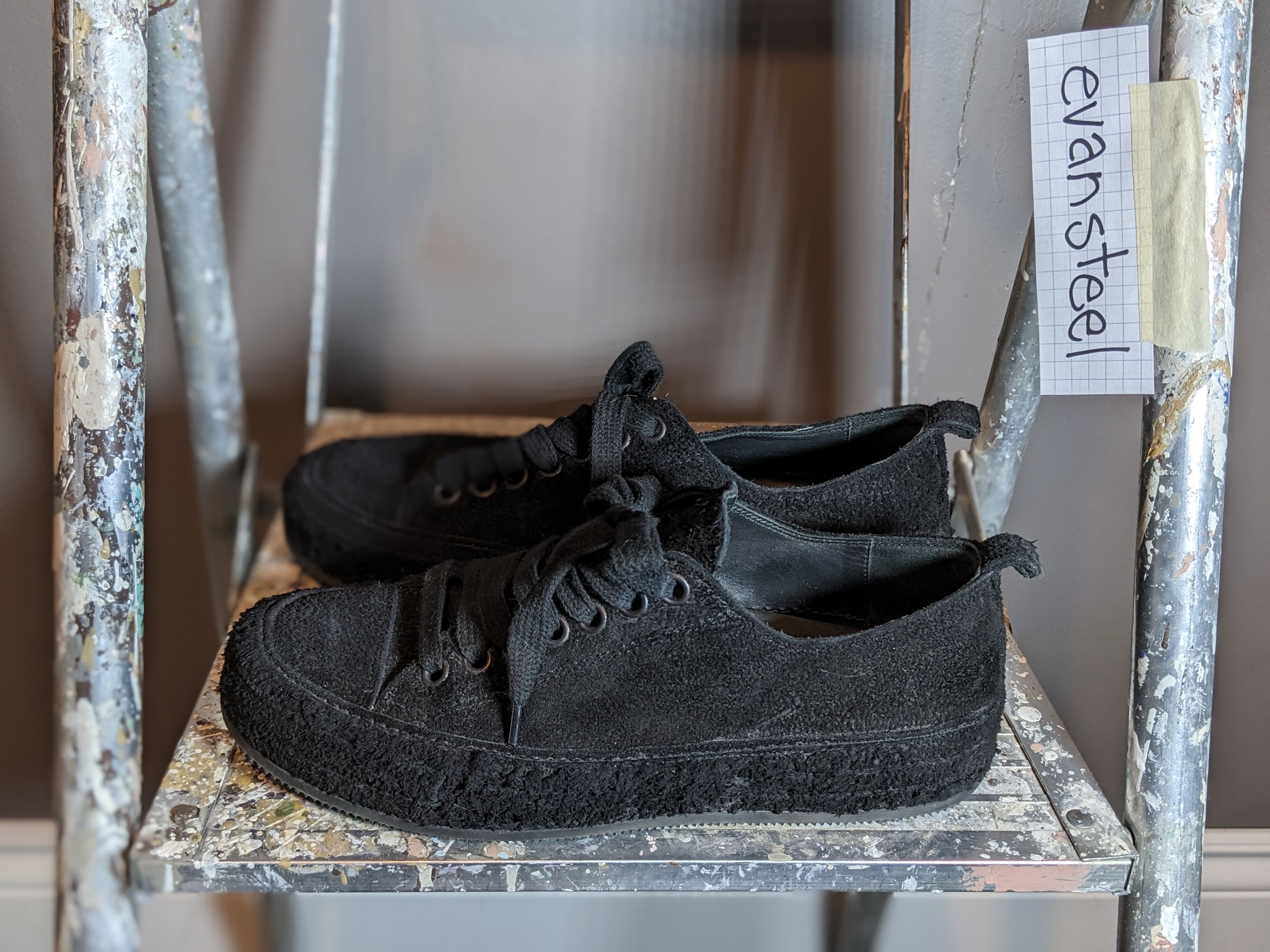 Ann Demeulemeester Ann Demeulemeester Black Suede Roccia Sneakers Size US 7 / EU 40 - 3 Thumbnail