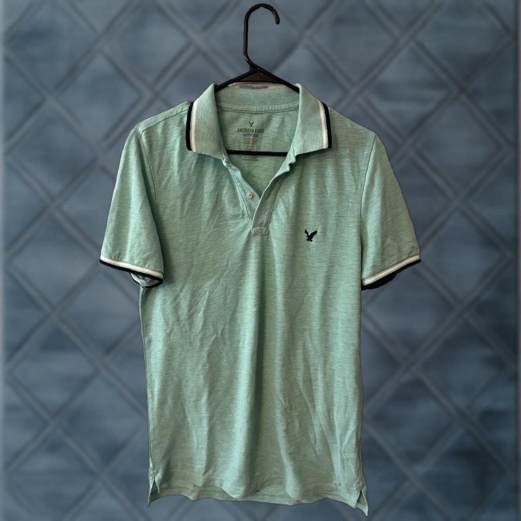 American Eagle Outfitters VINTAGE American Eagle Outfitters Men’s Polo Shirt Short Sleeve Blue Size Small Golf Activewear 90s Size US S / EU 44-46 / 1 - 1 Thumbnail