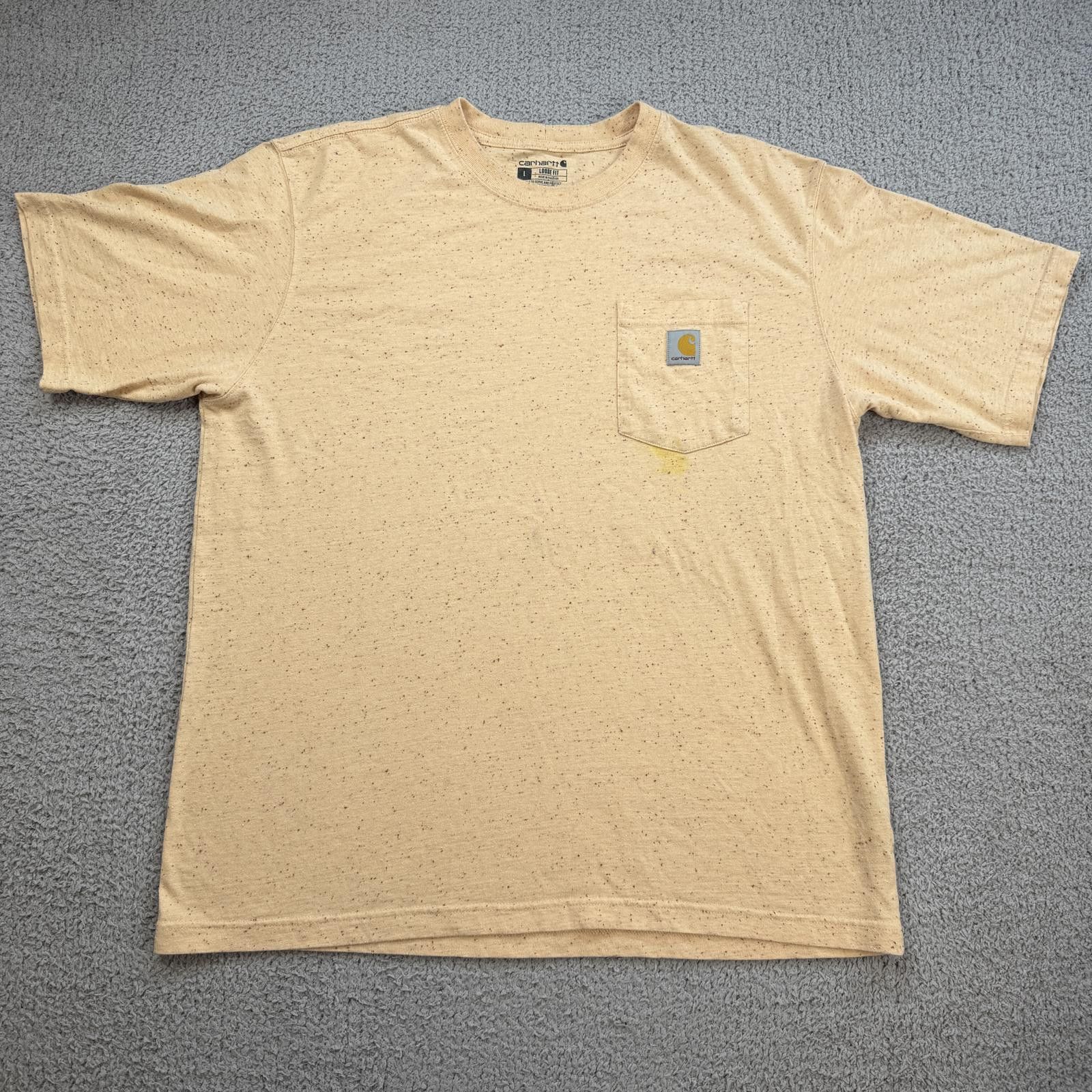 Carhartt Carhartt K87 Pocket T Shirt Yellow Speckled Loose Fit Men L Size US L / EU 52-54 / 3 - 1 Thumbnail