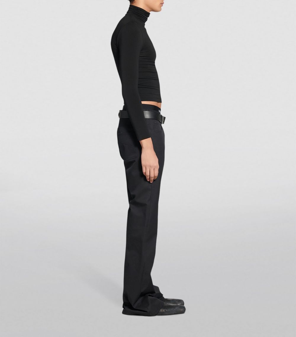 Balenciaga o1in1g0724 Flared Pants in Black Size US 26 / EU 42 - 3 Thumbnail