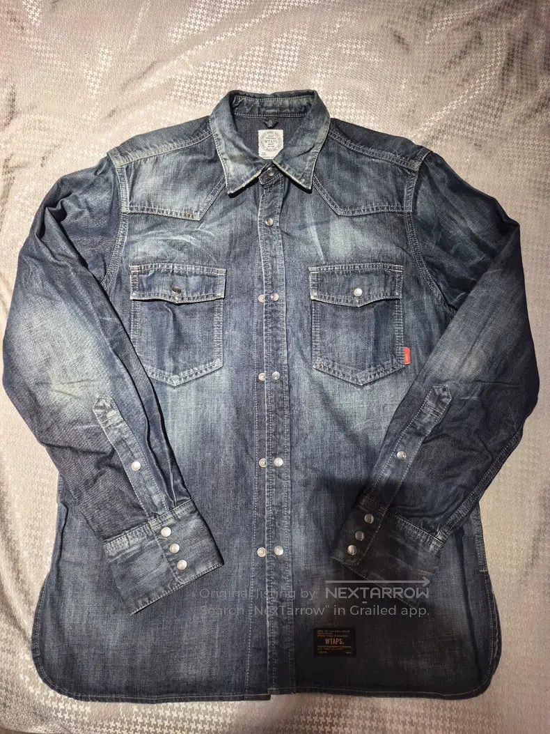 Wtaps Wtaps Washed vintage denim shirt Size US M / EU 48-50 / 2 - 1 Thumbnail