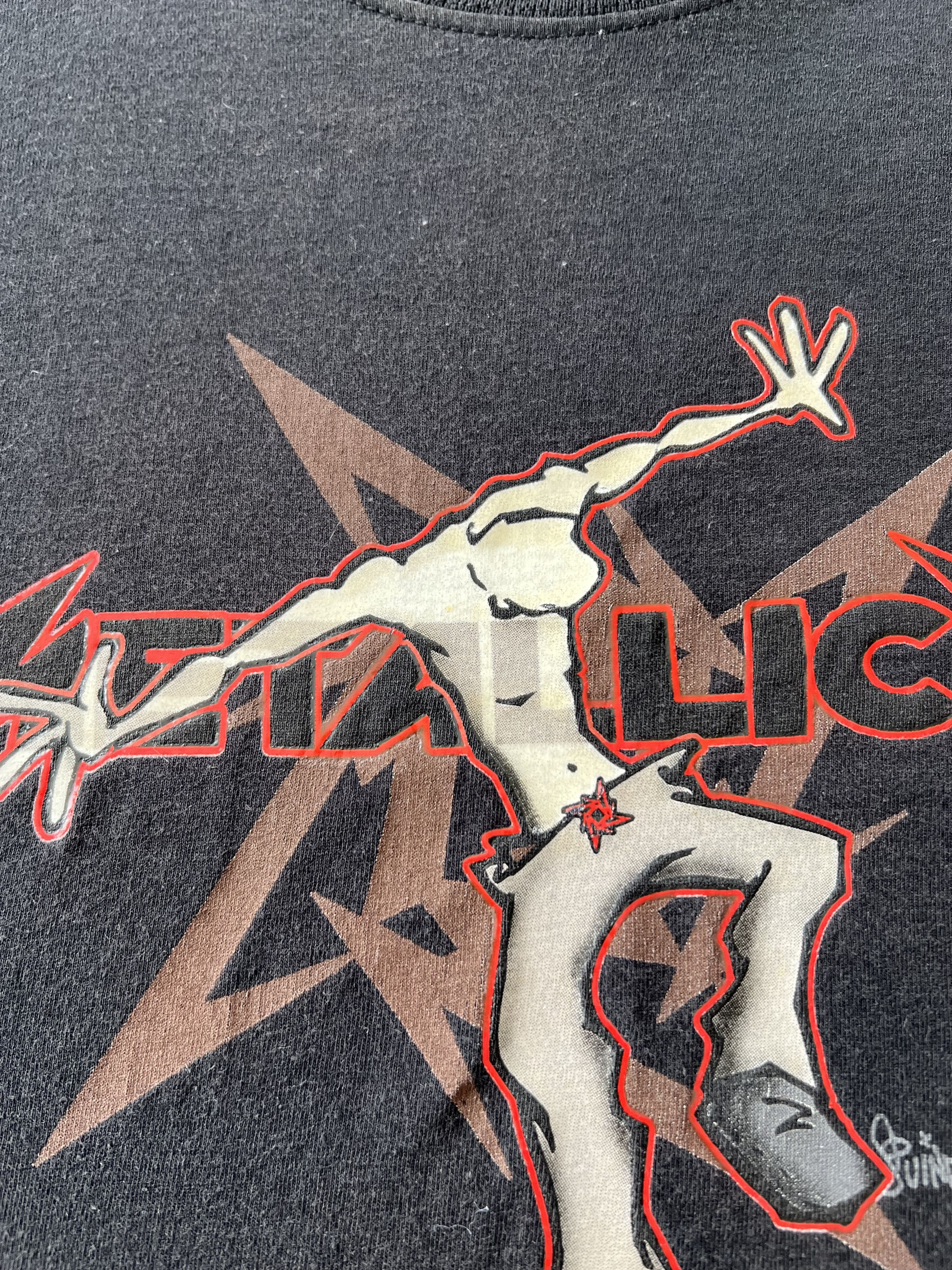 Band Tees Vintage 2002 Metallica Rock Band Faded Black T-shirt Size US L / EU 52-54 / 3 - 6 Thumbnail