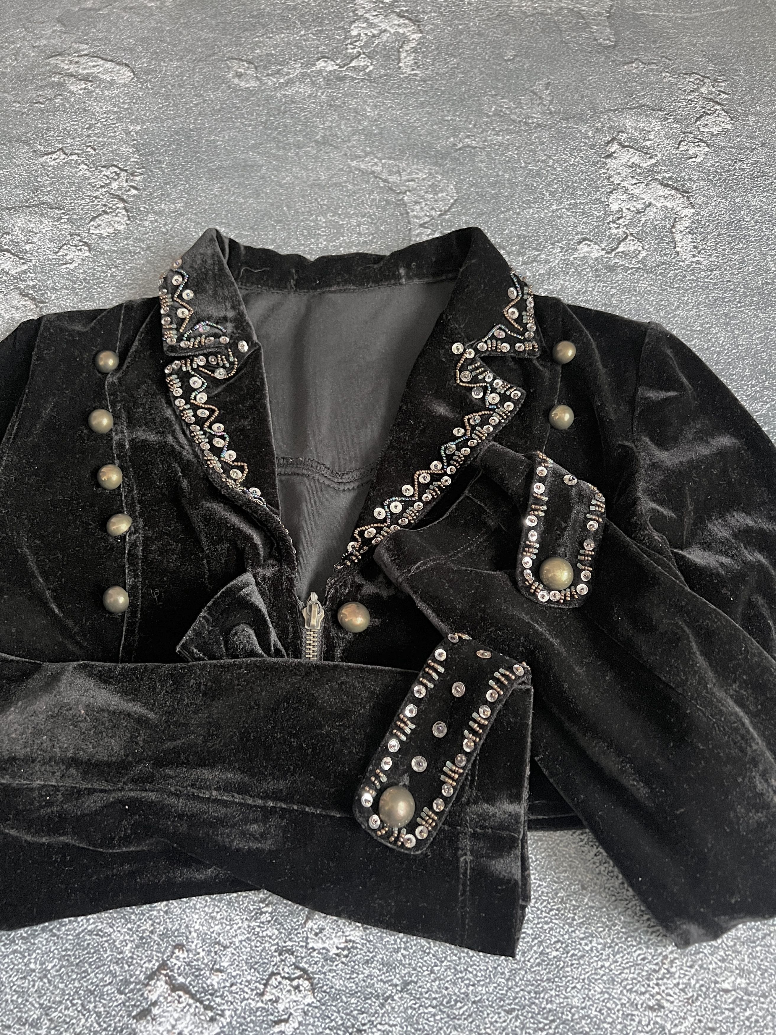 Hysteric Glamour Vintage jacket blazer velour gothic avant garde Size S / US 4 / IT 40 - 5 Thumbnail