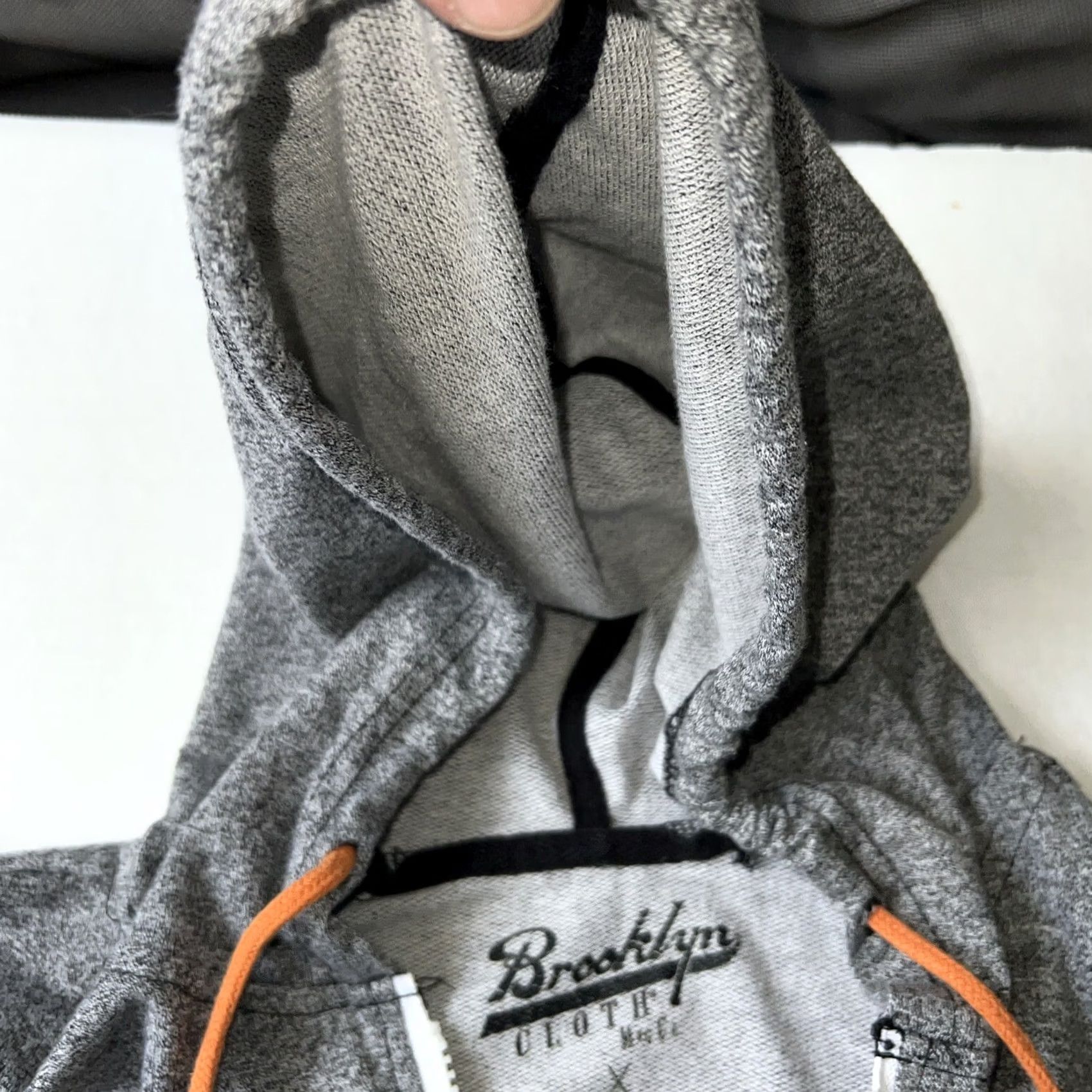 Vintage Brooklyn Cloth Hoodie Unisex Adults Small Gray Graphic Print Full Zip Sweatshirt with Hood Size US S / EU 44-46 / 1 - 6 Thumbnail