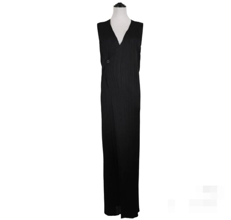 Issey Miyake Issey Miyake size:4 Sleeveless black pleated dress Size L / US 10 / IT 46 - 5 Thumbnail