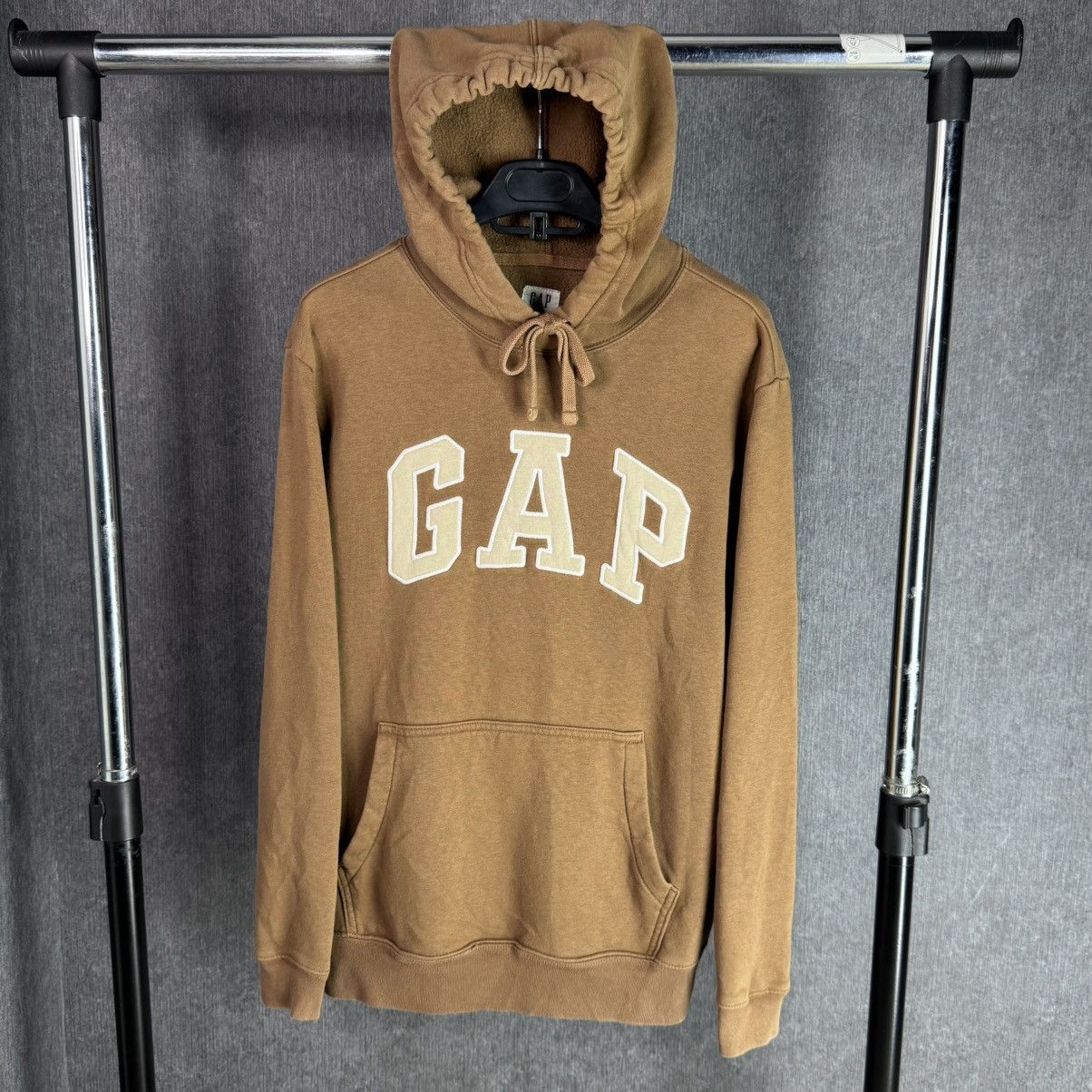 Gap Gap Brown Hoodie Embroidered Logo Fleece Lined Size S y2k Size US S / EU 44-46 / 1 - 1 Thumbnail