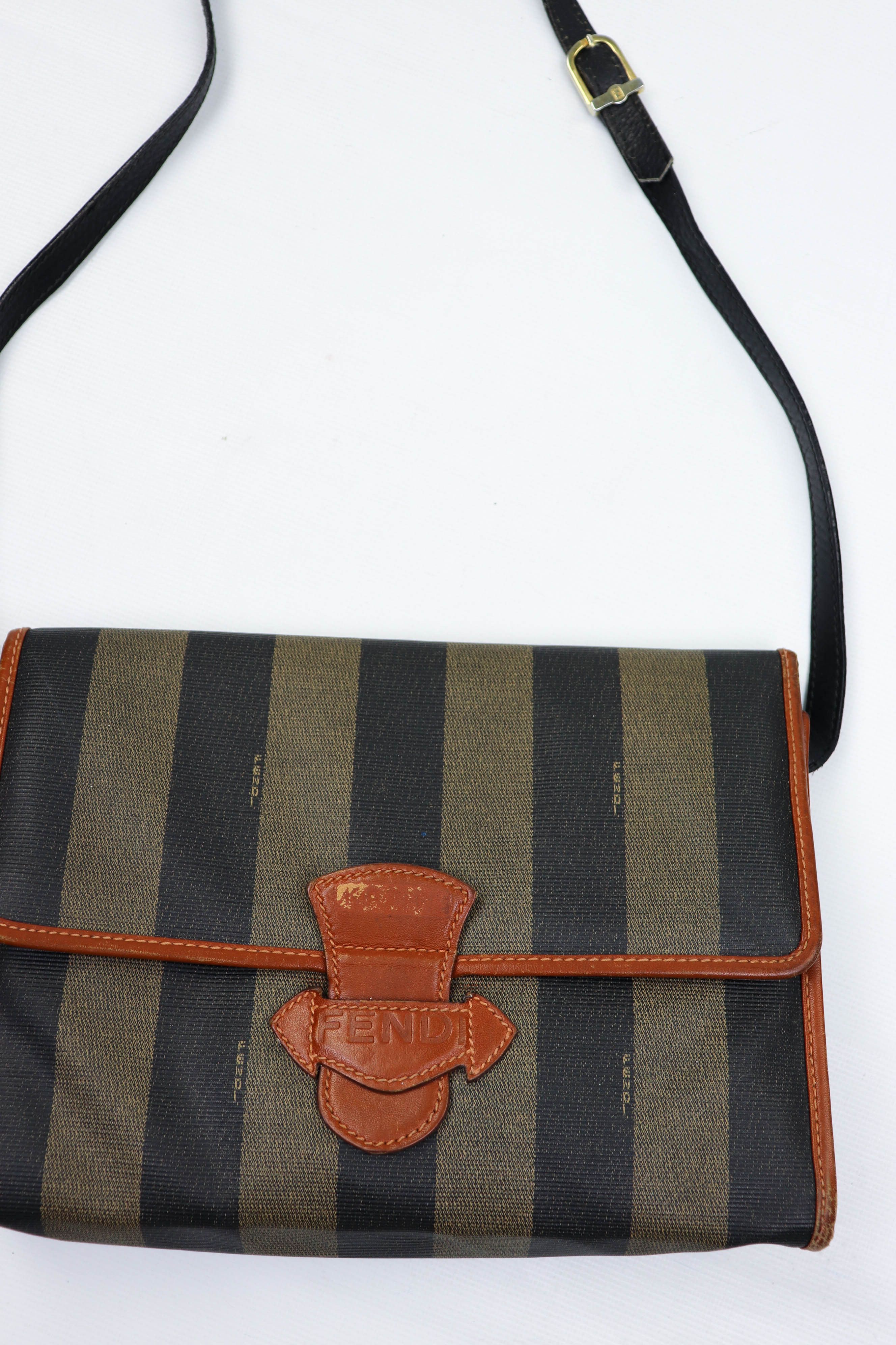 Fendi FENDI Vintage 80s 90s Striped Shoulder/Crossbody Bag Size ONE SIZE - 8 Thumbnail