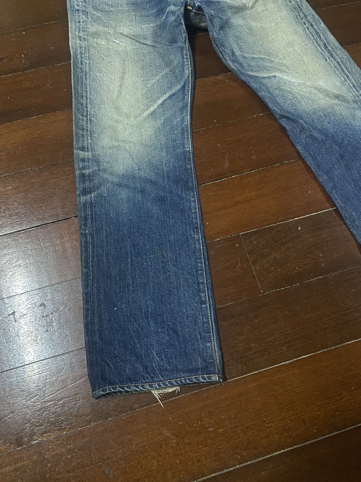 Denime Vintage DENIME JAPAN Distress Mud wash Selvedge Jeans Size US 34 / EU 50 - 3 Thumbnail