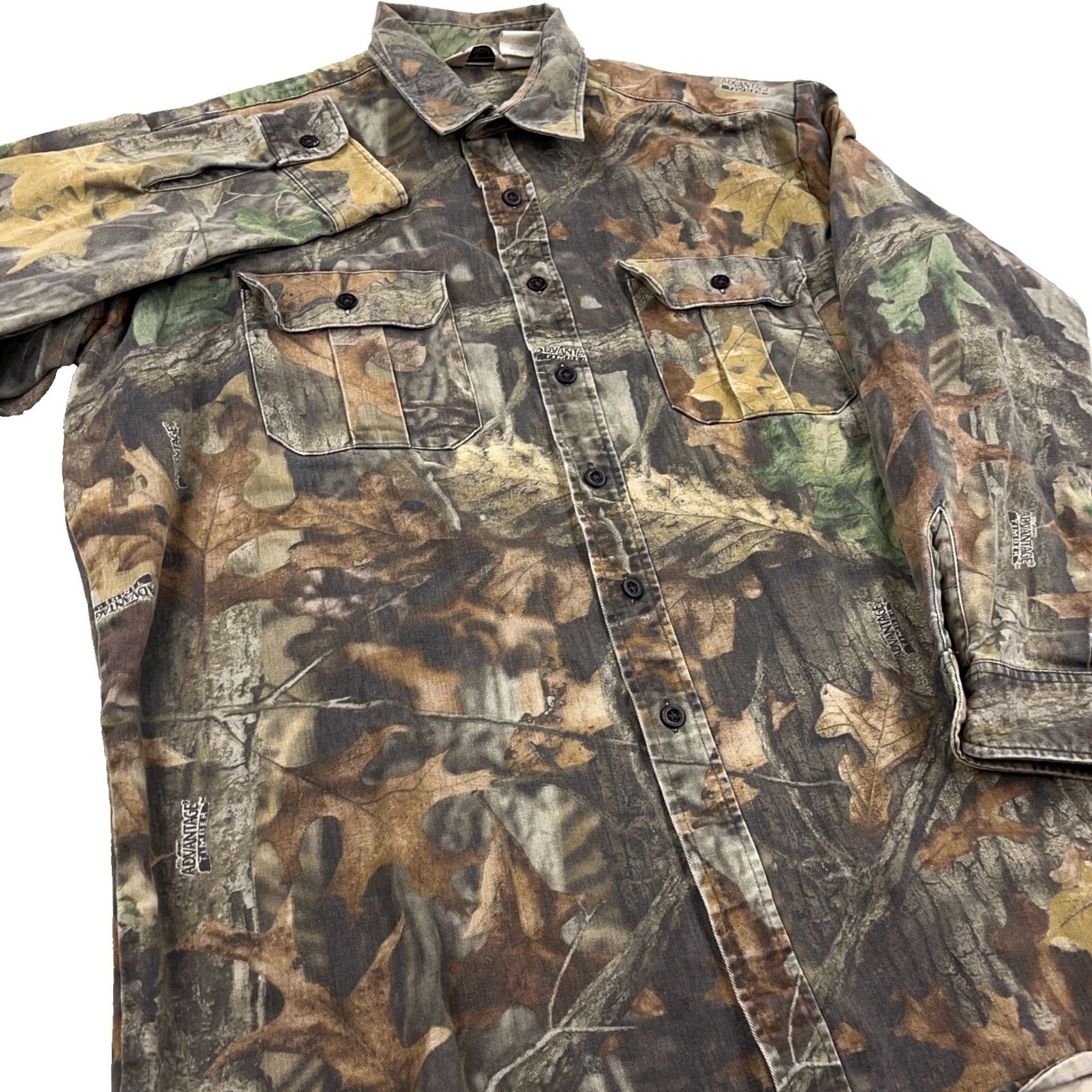 Walls VINTAGE Camo Shirt Men XL Button Up Twill Shacket Unlined Advantage Timber Size US XL / EU 56 / 4 - 3 Thumbnail