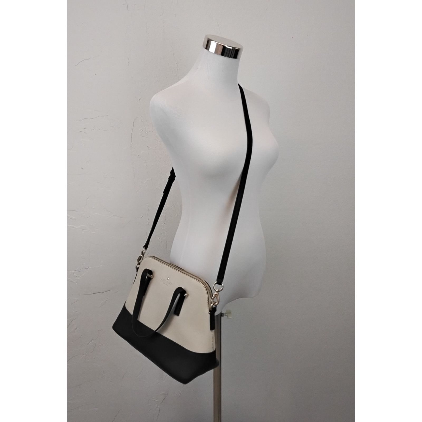 Kate Spade Kate Spade Convertible Satchel Handbag Purse Black/White Size ONE SIZE - 2 Thumbnail