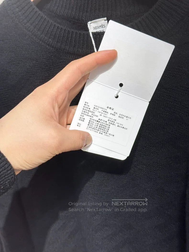 Hermes Hermes Black Round-neck Knit Sweater Size XXS / US 00 / IT 34 - 3 Thumbnail