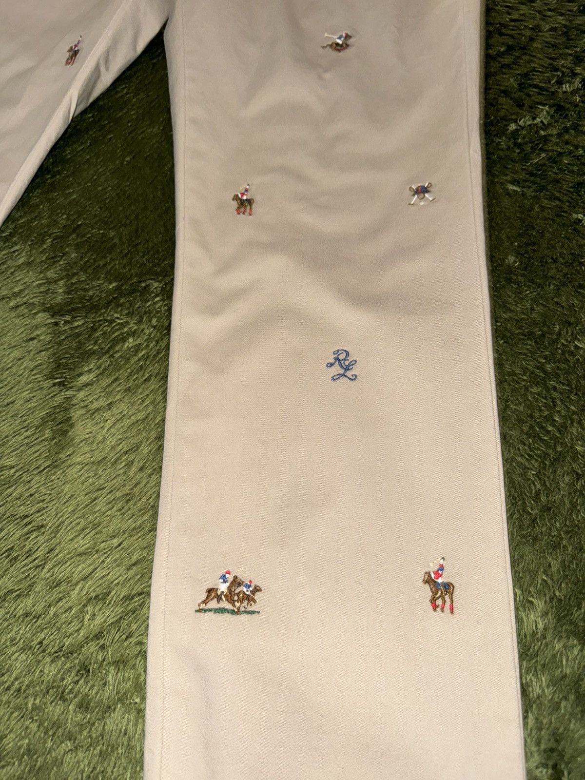 Polo Ralph Lauren [31x32] Polo Ralph Lauren Over Embroidered Logo Chino Pants Size US 31 - 8 Thumbnail