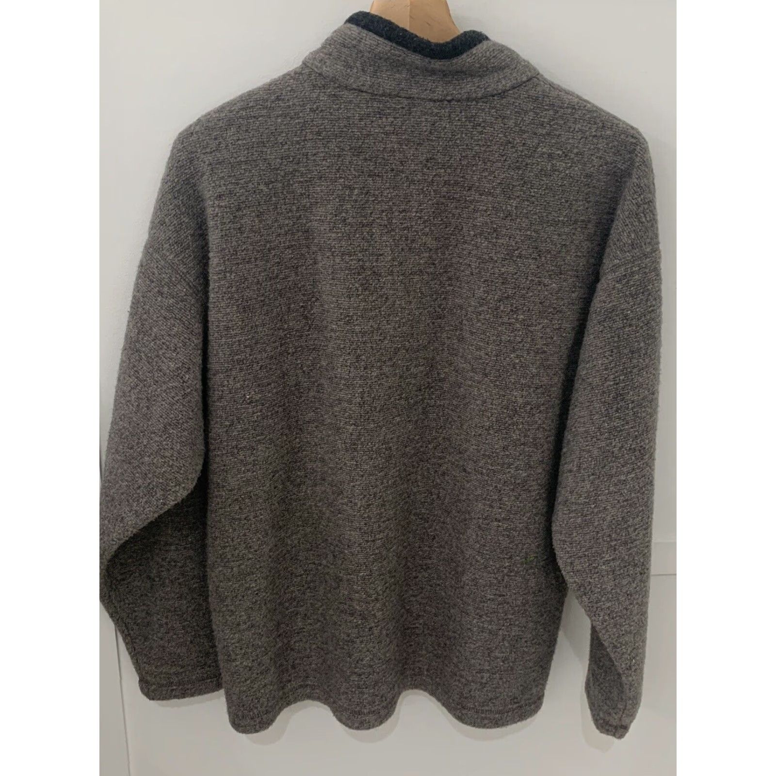 Vintage VINTAGE Merrill Lynch Men's Wool Blend Pullover Sweater 1/4 Zip Oatmeal Sz M Size US M / EU 48-50 / 2 - 2 Thumbnail
