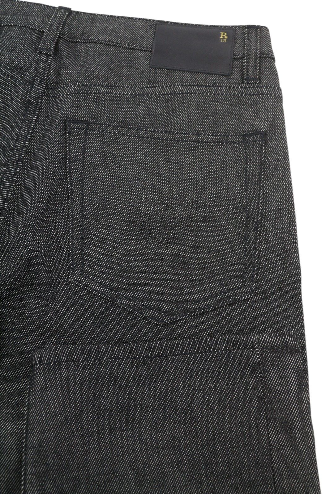 R13 BOY STRAIGHT 27 Vintage Grey Zip Fly Dark Denim 85810 Size 27" / US 4 / IT 40 - 5 Thumbnail
