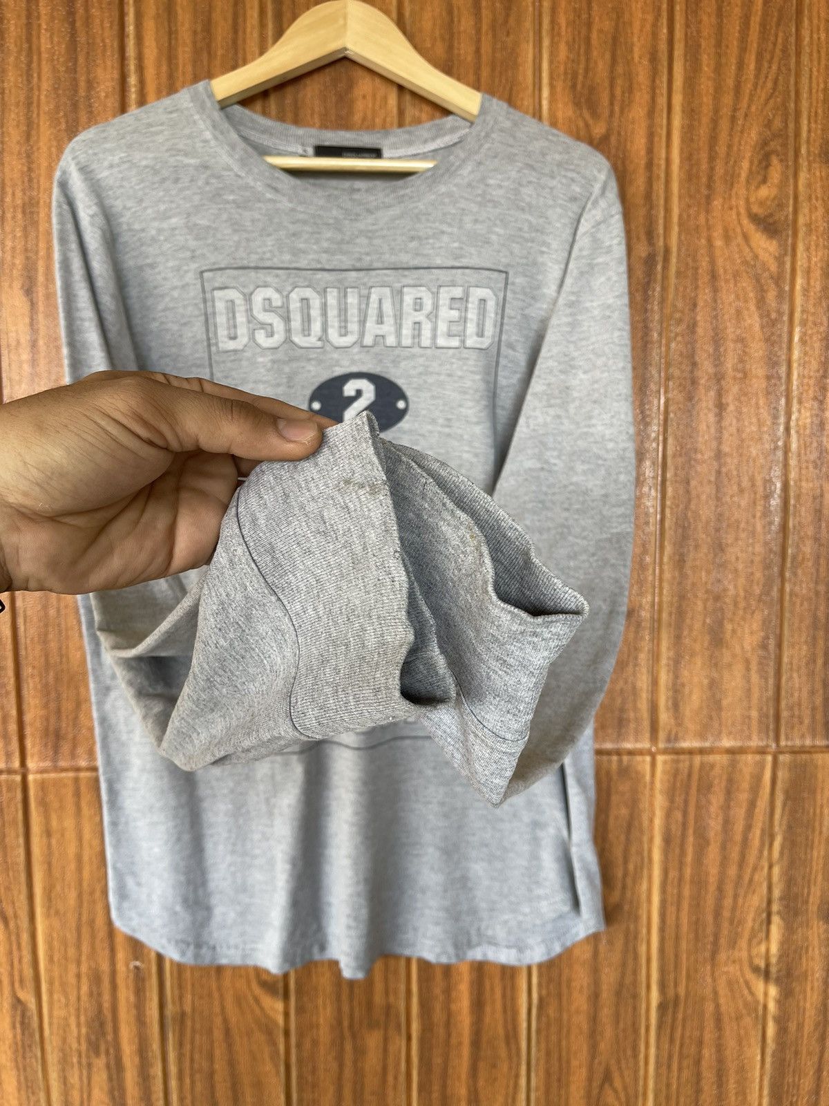Designer × Dsquared2 × Vintage Vintage’y2k🔥DS QUARED2🔥Locker Room Distressed Longsleeve Tee Size US XL / EU 56 / 4 - 4 Thumbnail
