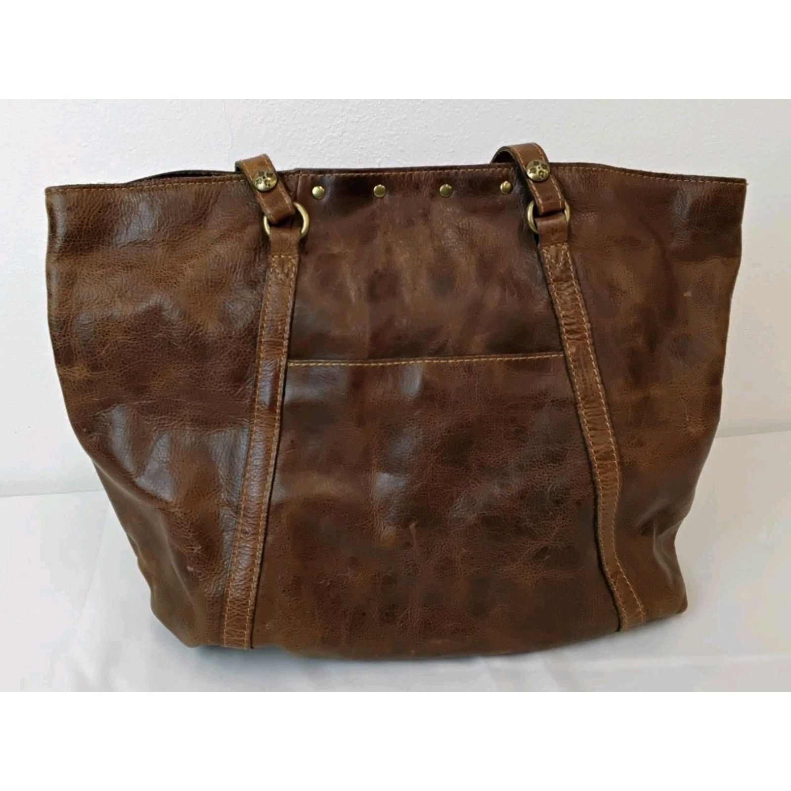 Patricia Nash Patricia Nash Leather Tote Bag Brown Purse Brass Hardware Size ONE SIZE - 7 Thumbnail