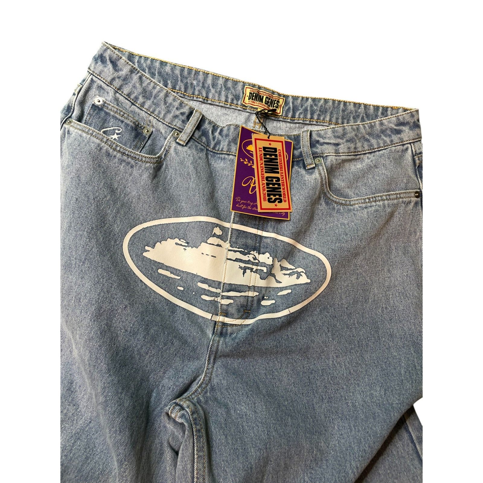 Corteiz Corteiz Island Baggy Light Wash Jeans Size US 36 / EU 52 - 3 Thumbnail
