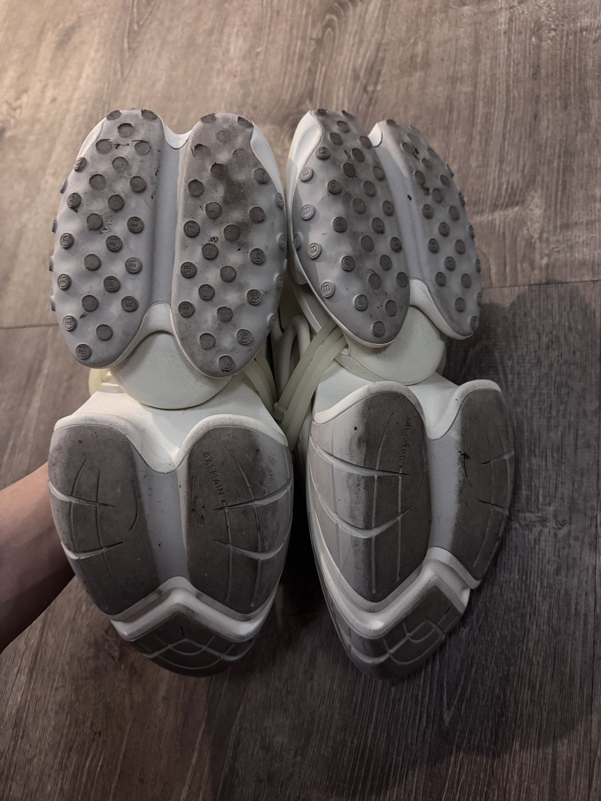 Balmain BALMAIN White Unicorn Sneakers Size US 10 / EU 43 - 6 Thumbnail