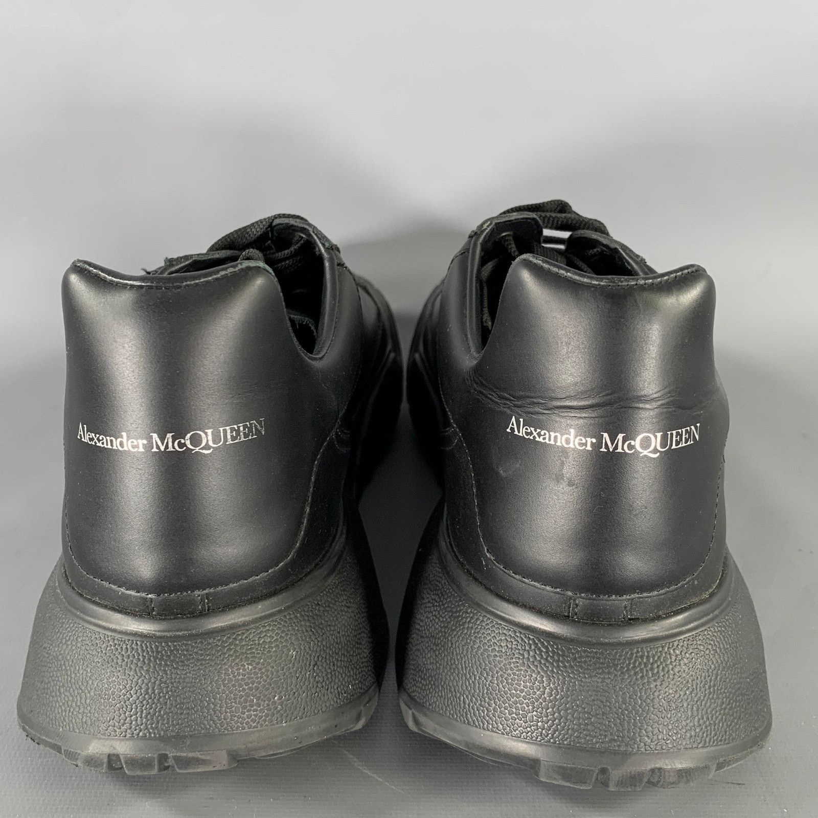 Alexander McQueen ALEXANDER MCQUEEN Size 10.5 Black Leather Sneakers Size US 10.5 / EU 43-44 - 3 Thumbnail