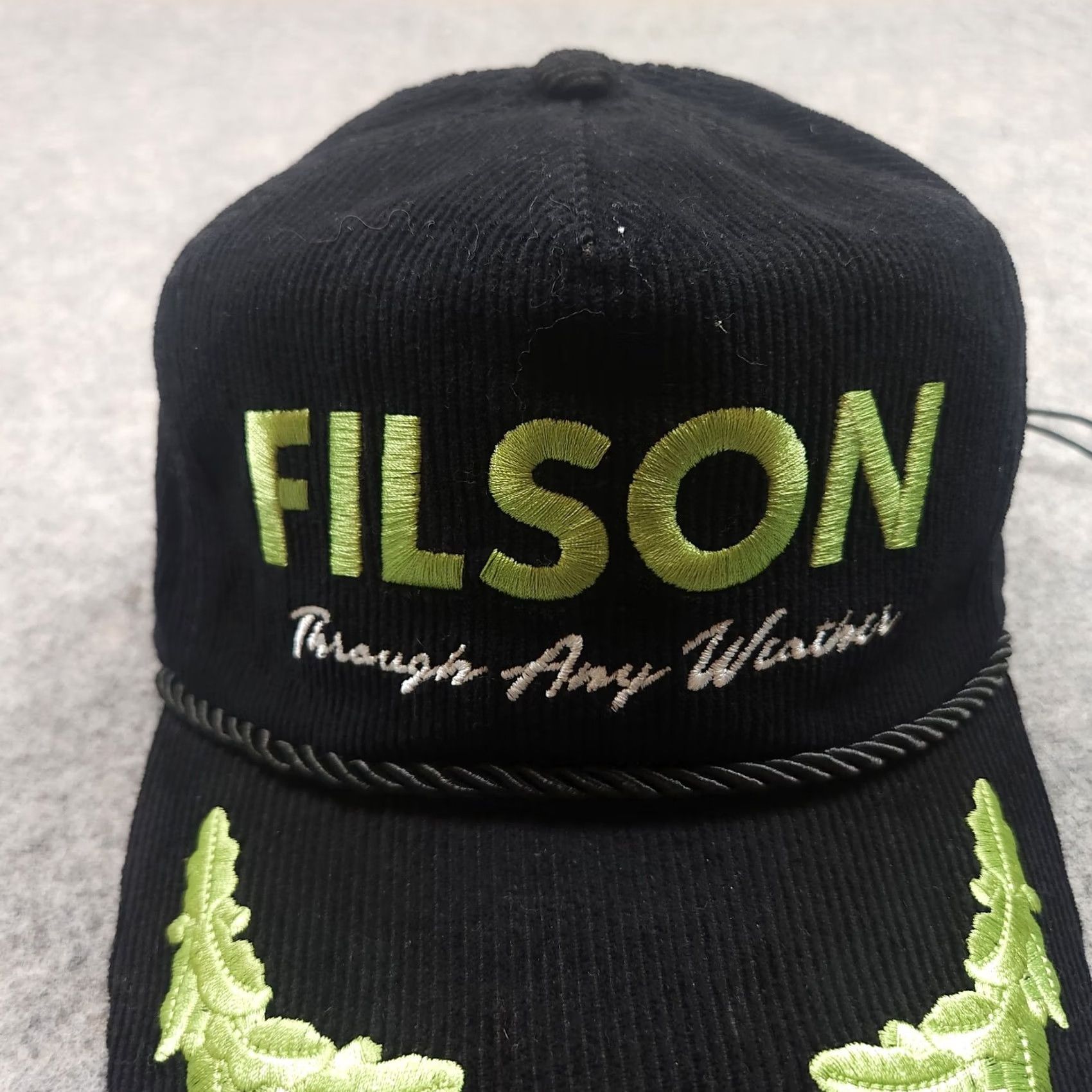 Filson Filson Trucker Hat Men Black Corduroy Embroidered Rope Adjustable Outdoor Forester One Size Size ONE SIZE - 3 Thumbnail
