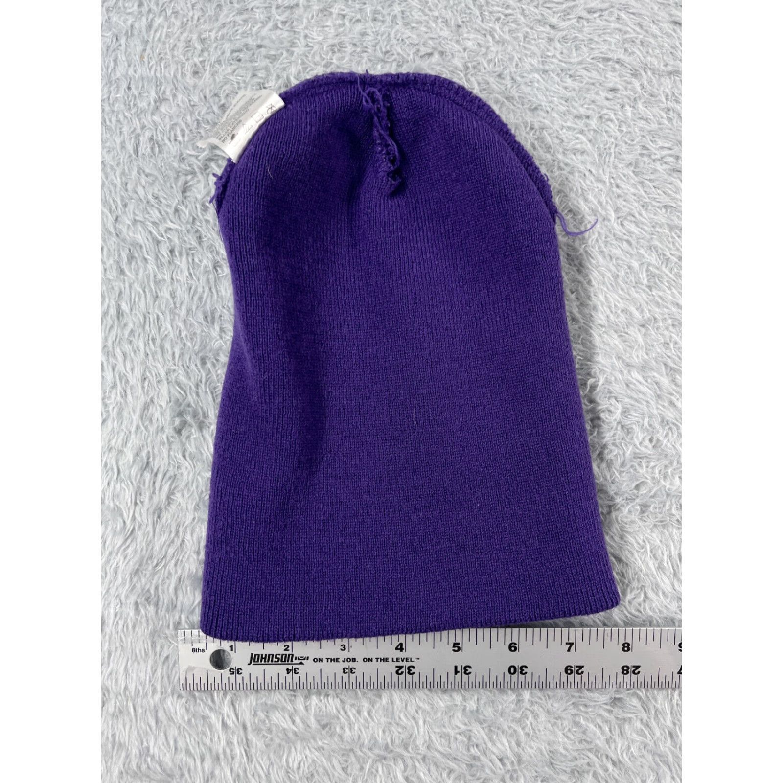 Vintage Paris Accessories Beanie Adult One Size Purple Stripe Knit 100% Acrylic Womens Size ONE SIZE - 6 Thumbnail