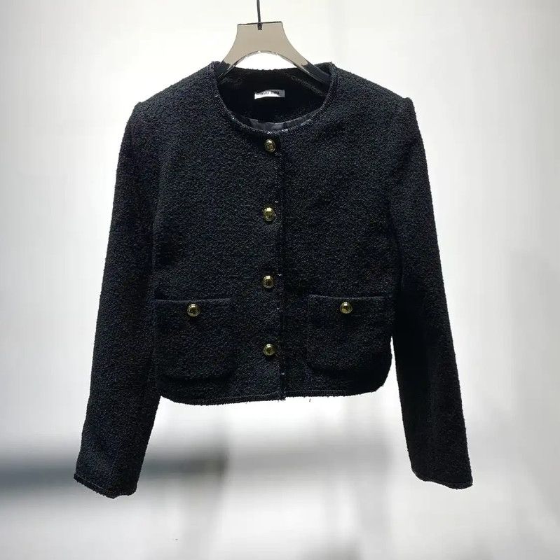 Miu Miu Miu Miu Black Wool Cardigan for Women 0089 Size ONE SIZE - 1 Thumbnail