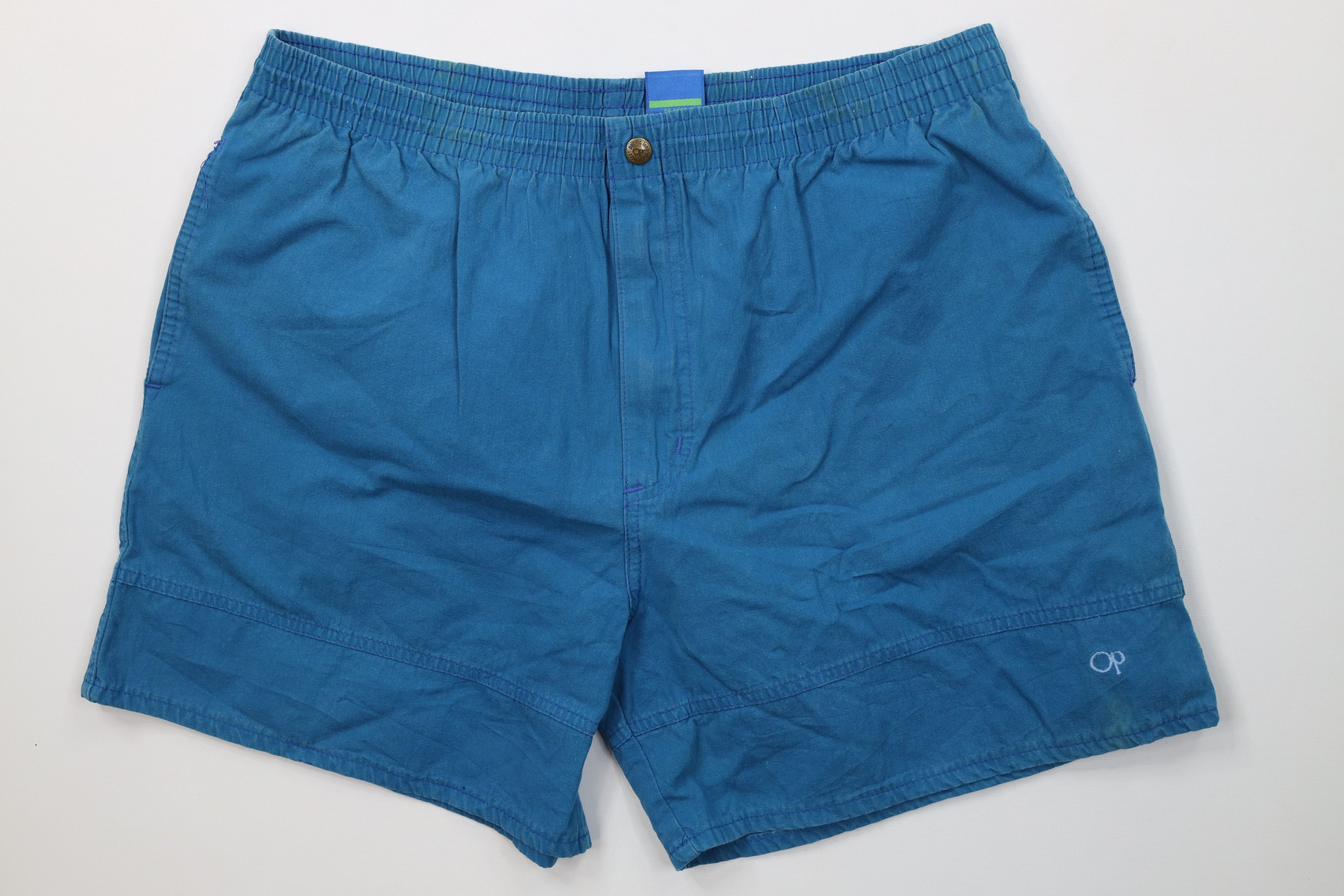 Ocean Pacific Vintage 80s 90s Ocean Pacific Above Knee Surf Shorts Blue Size US 36 / EU 52 - 1 Thumbnail