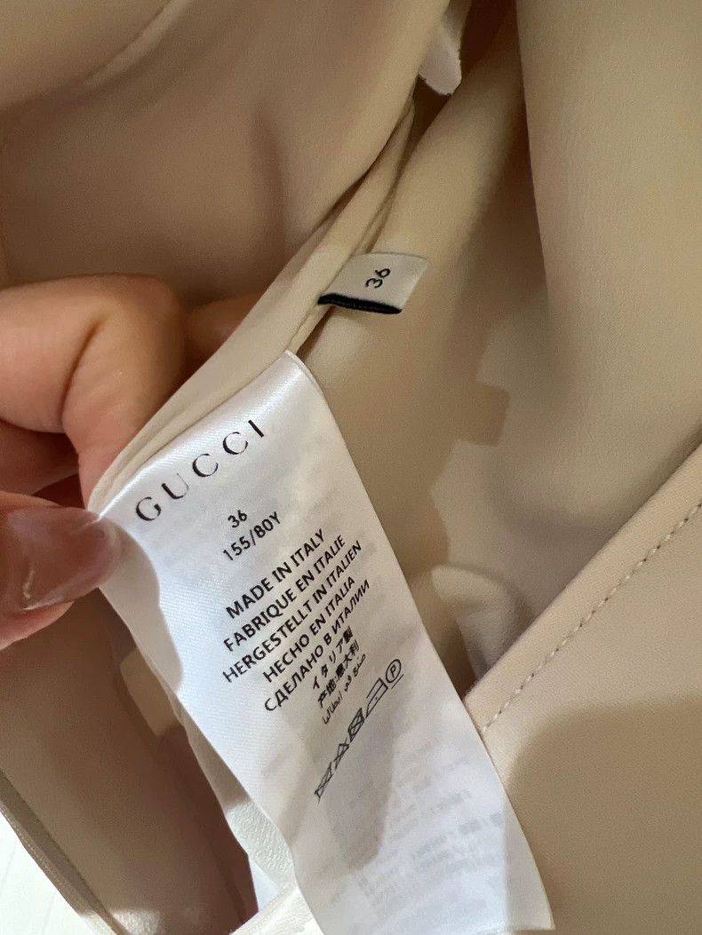 Gucci Gucci Cream-colored workwear-style jumpsuit jumpsuit dress Size XS / US 0-2 / IT 36-38 - 7 Thumbnail