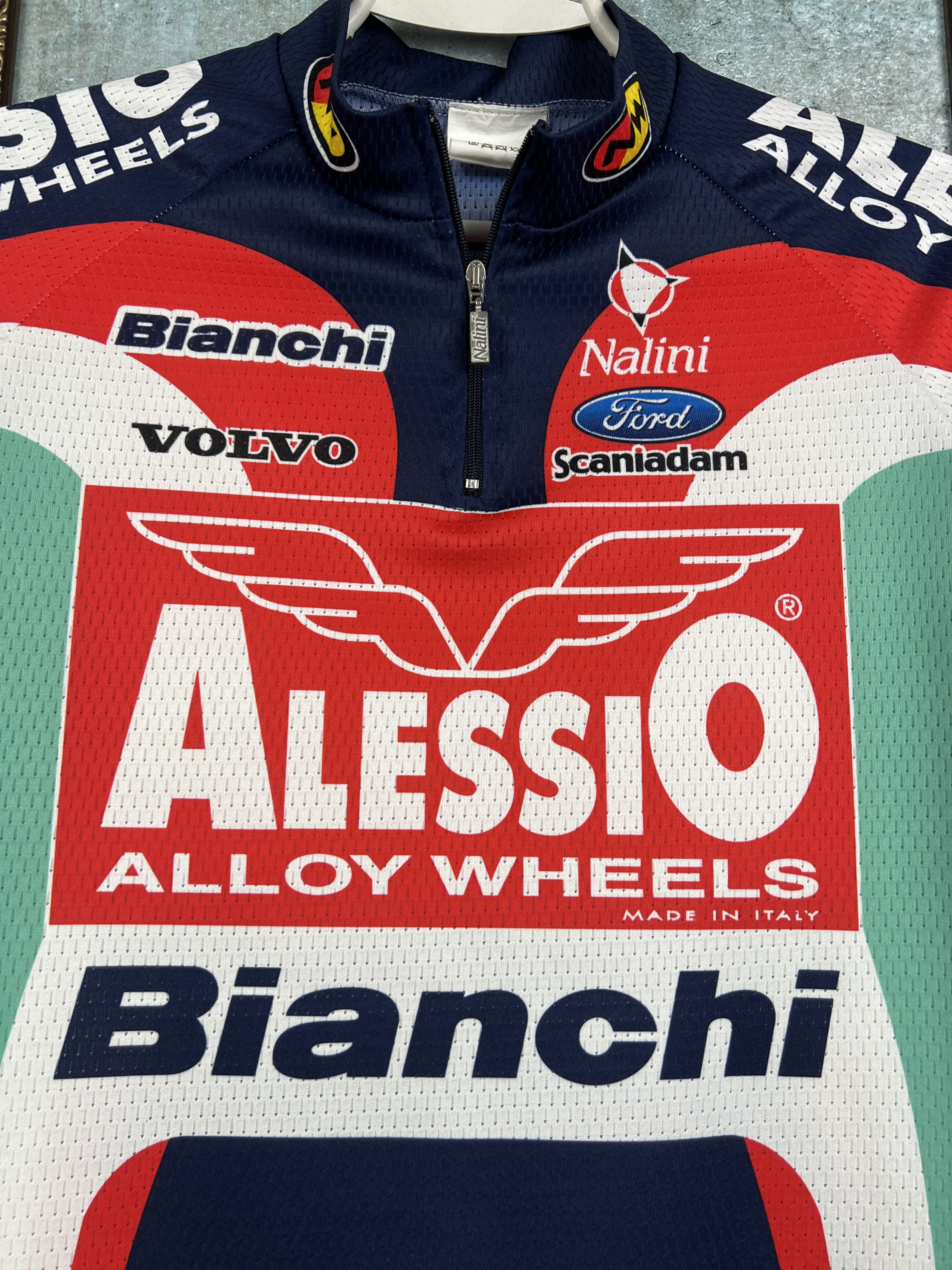 Vintage Nalini Bianchi & Alessio Cycling Jersey Sport Shirt Trikot Size US M / EU 48-50 / 2 - 3 Thumbnail