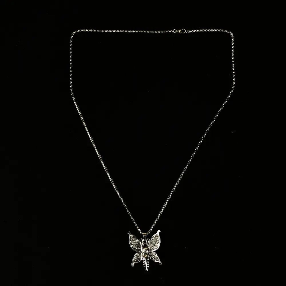 Jewelry Butterfly Skull Star Necklace Punk Chain Size ONE SIZE - 3 Thumbnail
