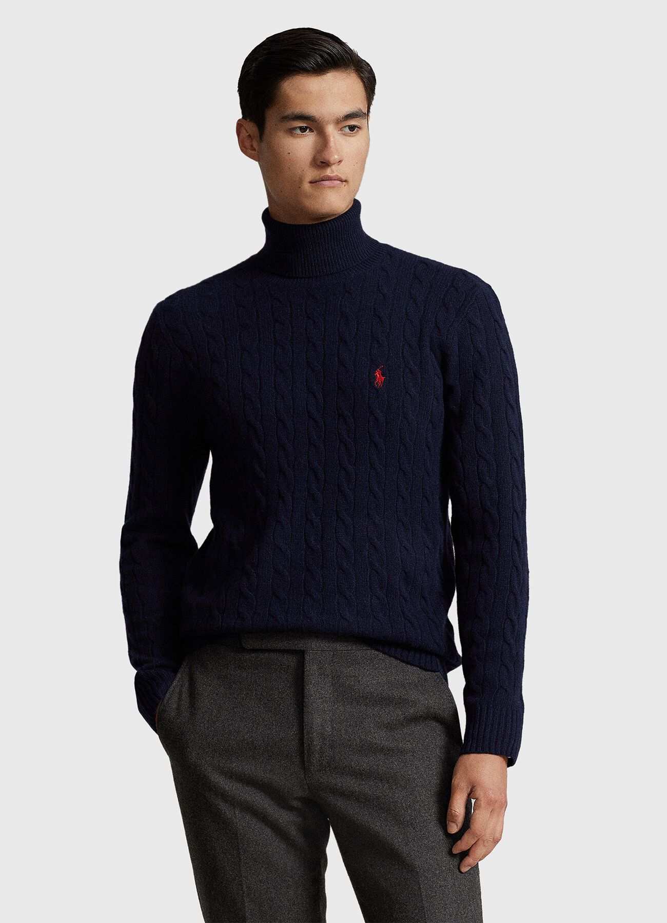 Polo Ralph Lauren o1s22i1n0125 Hi-neck Cashmere Sweater in Blue Size US XL / EU 56 / 4 - 1 Thumbnail