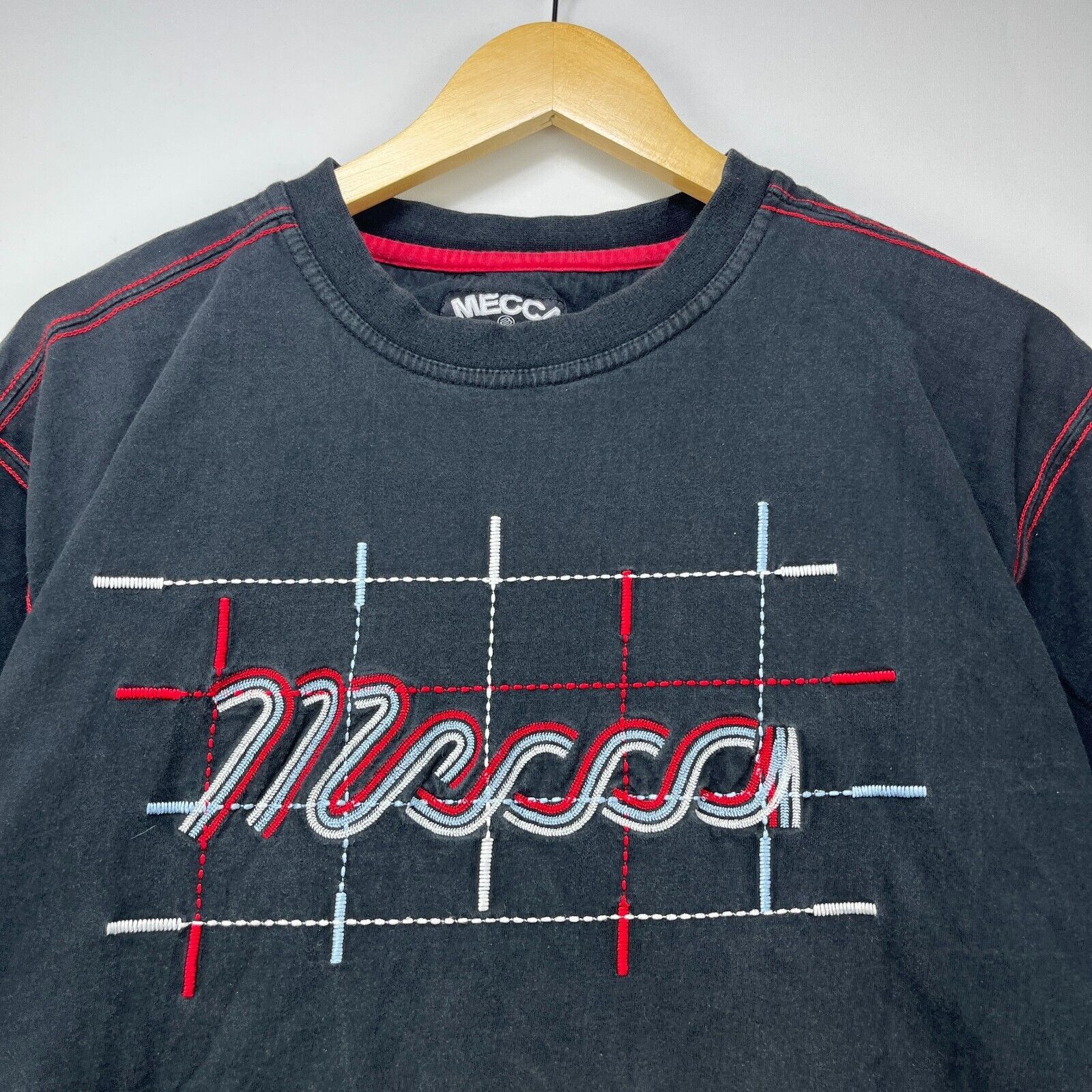 Mecca × Vintage Vintage Y2K Mecca Faded T-Shirt Large Skater Hip Hop Size US L / EU 52-54 / 3 - 3 Thumbnail
