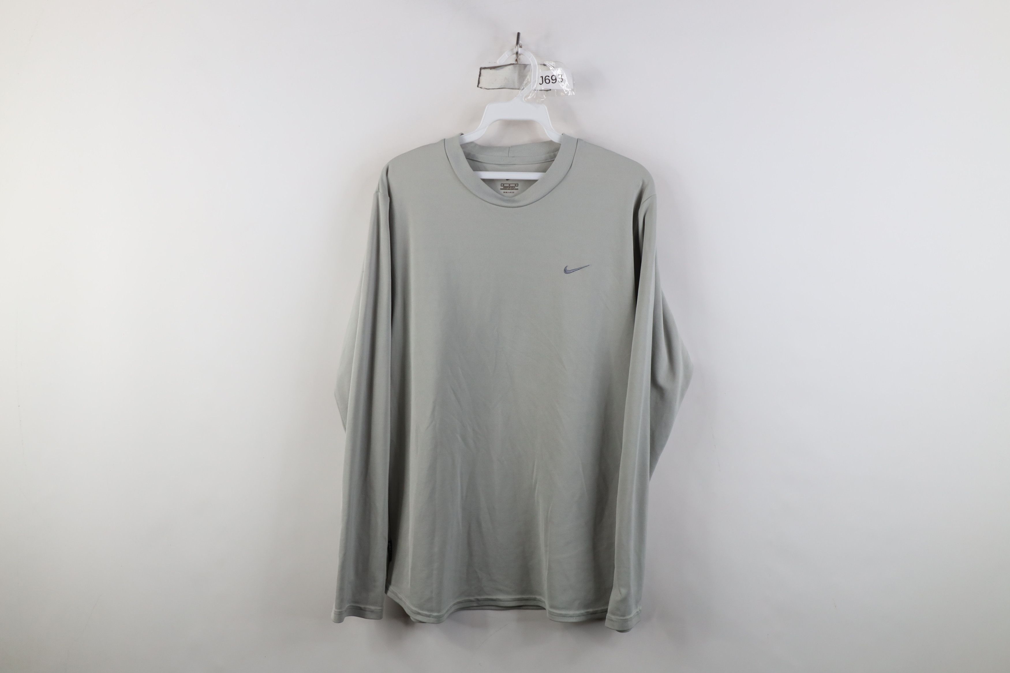 Nike Vintage Y2K Nike Swoosh Knit Long Sleeve T-Shirt Gray USA Size US M / EU 48-50 / 2 - 1 Thumbnail