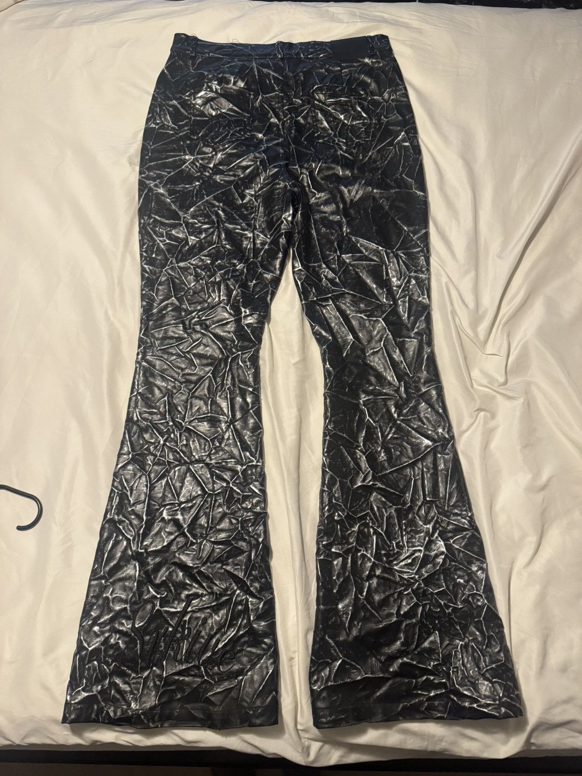 Japanese Brand 8rkive Black Silver Flare Denim Size US 36 / EU 52 - 4 Thumbnail