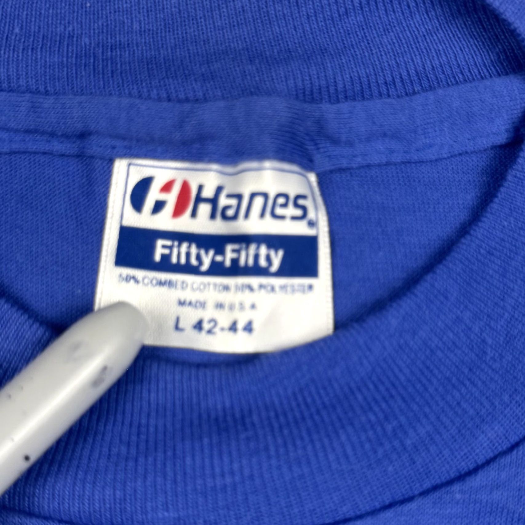 Hanes VINTAGE Skydiving Shirt Mens L Blue The Legal High Graphic Hanes USA 90s Mens Shirt Size US L / EU 52-54 / 3 - 7 Thumbnail