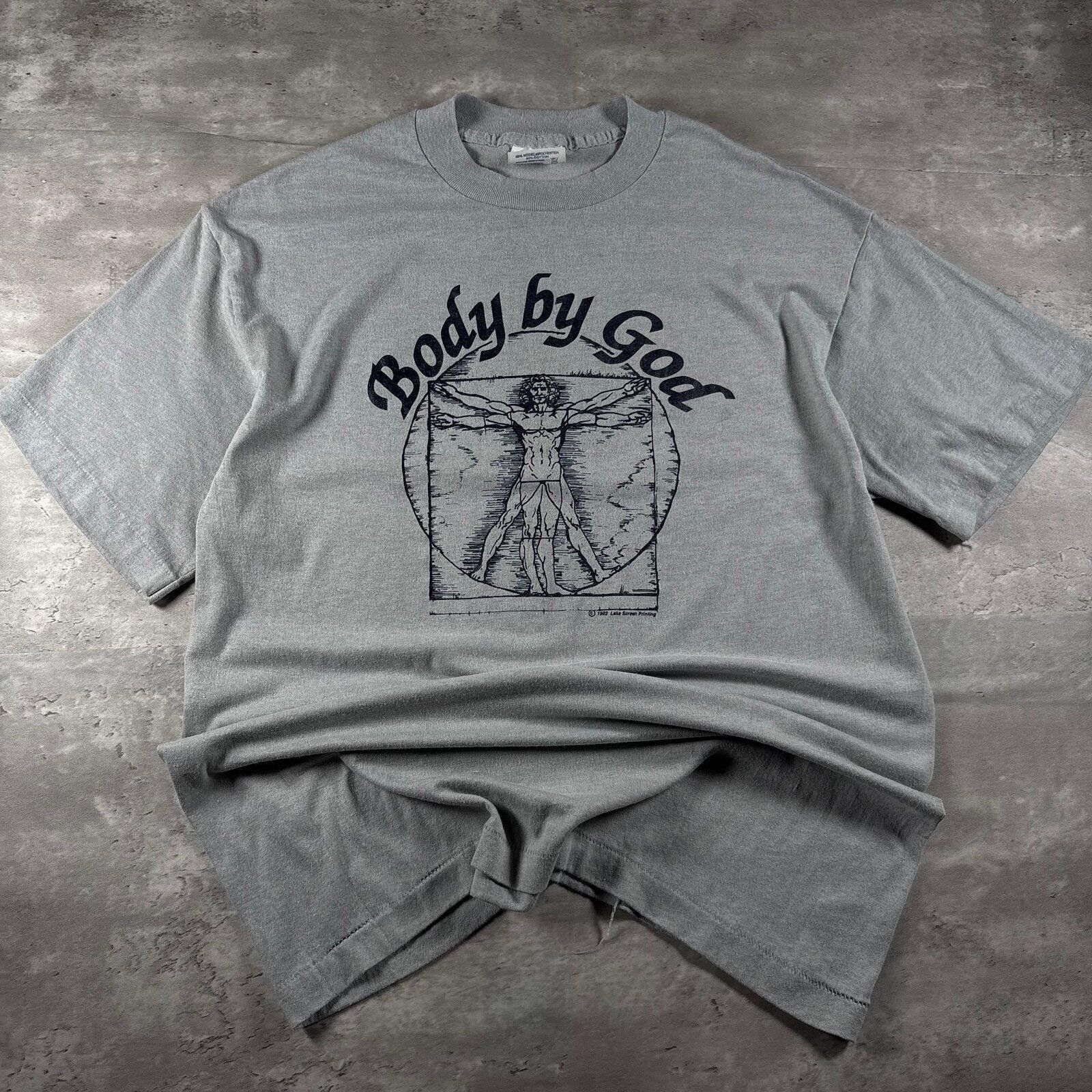 Other Vintage 80s “Body by God” Jesus tee Size US XL / EU 56 / 4 - 1 Thumbnail