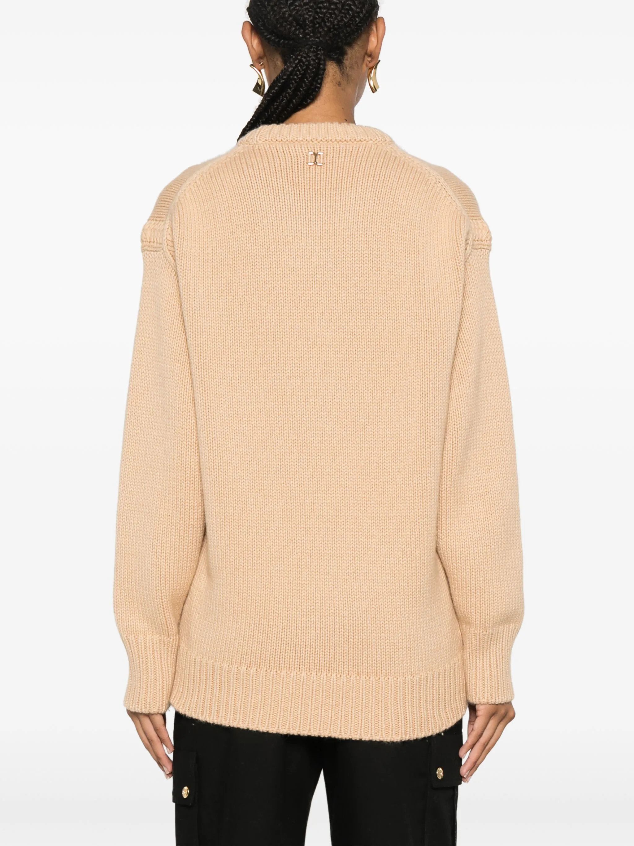 Chloe o1loc1c11025 Crewneck Pullover in Nude Size M / US 6-8 / IT 42-44 - 4 Thumbnail