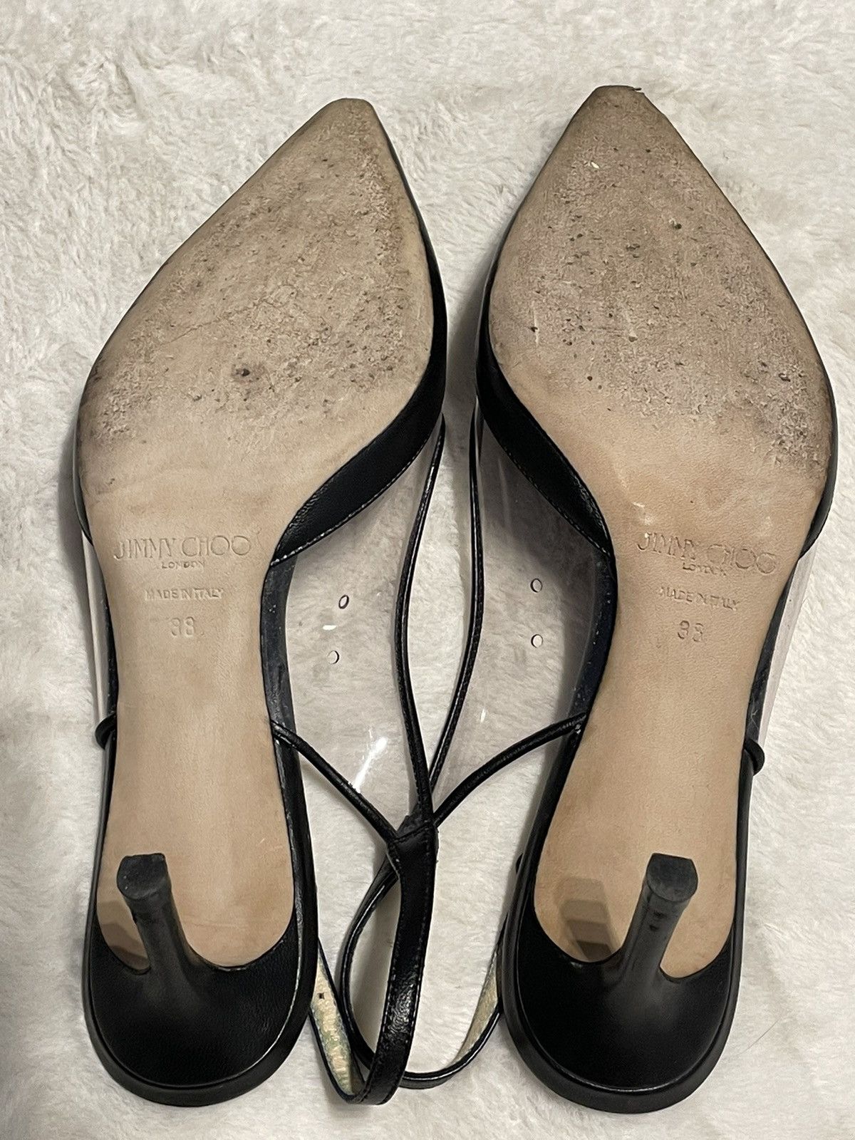 Jimmy Choo JIMMY CHOO Erin 60 leather slingbacks Size US 8 / IT 38 - 12 Thumbnail