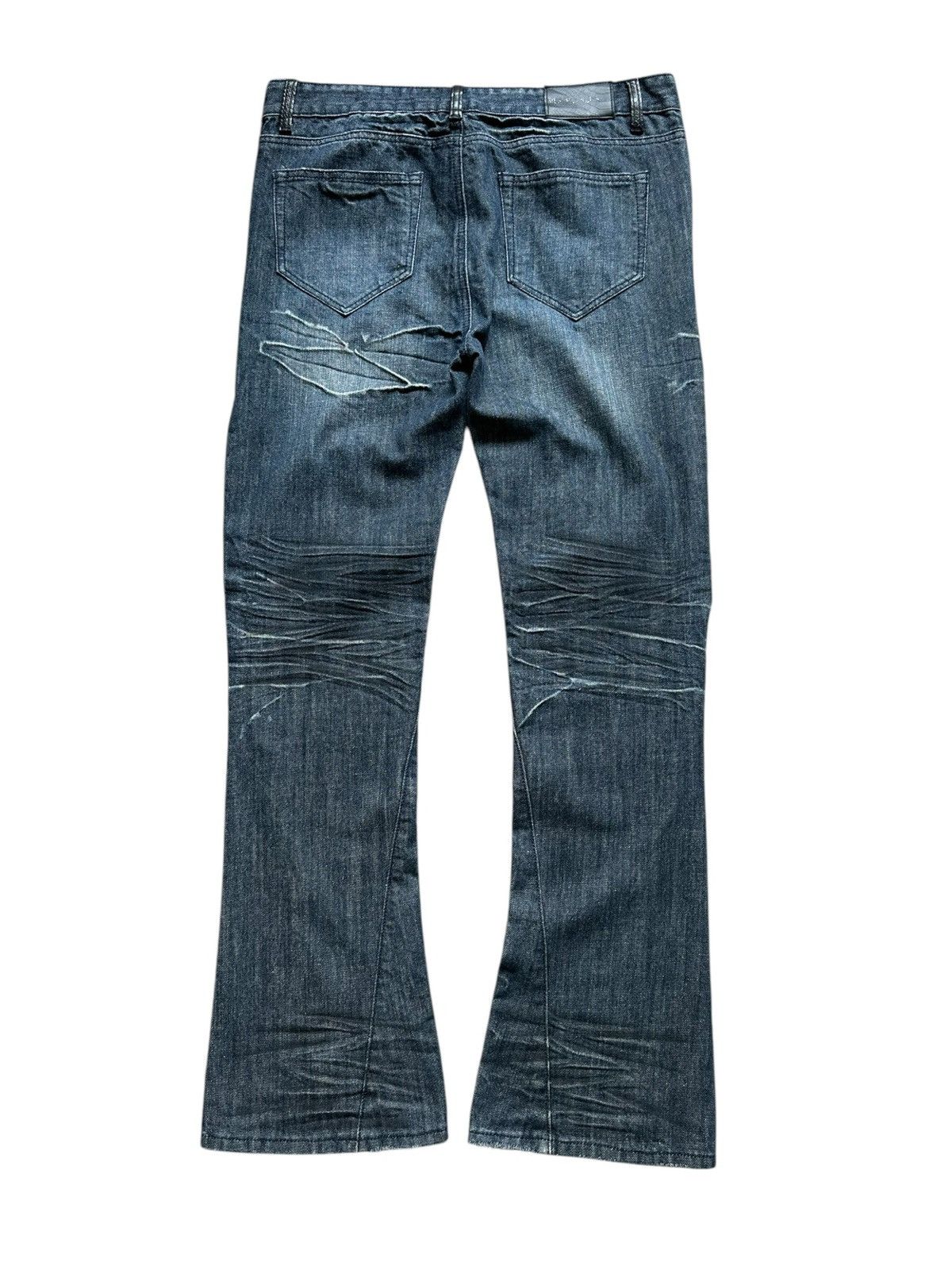 BERNINGS SHO 00's Berning Sho Black Label snake skin flared denim Size US 35 - 2 Thumbnail