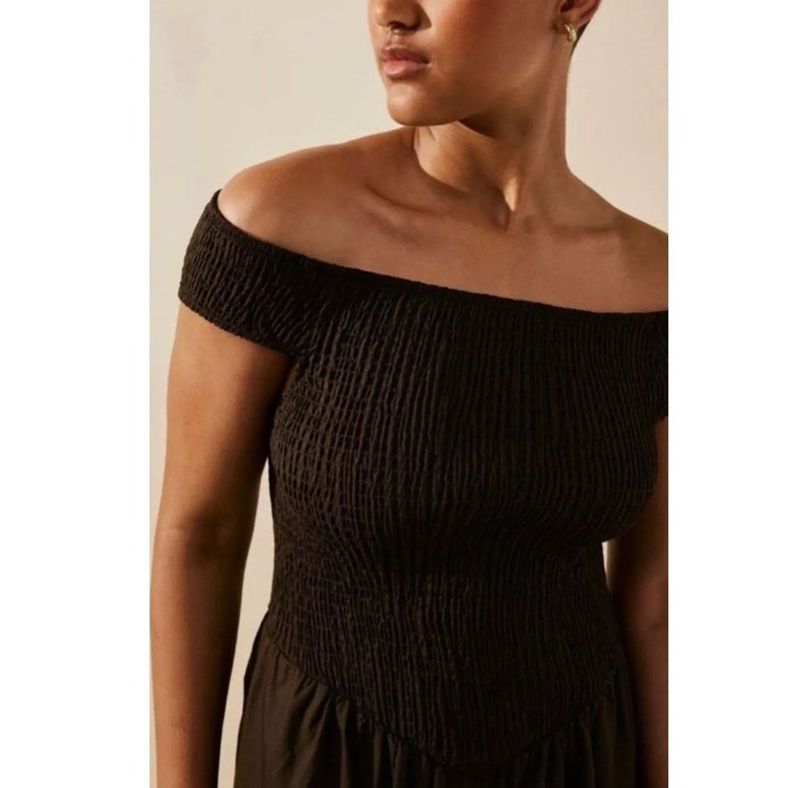 Free People New Free People Ceci Smocked Midi Dress Free-est $98 SMALL Size S / US 4 / IT 40 - 2 Thumbnail