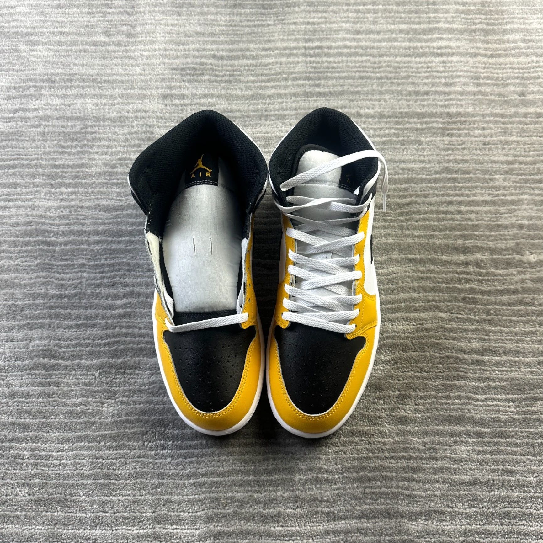 Jordan Brand Air Jordan 1 Mid Mens Size 10.5 Yellow Ochre Black White Jordan Shoes Sneaker 2023 Size US 11 / EU 44 - 3 Thumbnail